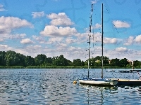 Jacht, Jezioro, Pomost