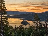 Jezioro, Góry, Lasy, Islandia