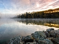 Odbicie, Jezioro, Mgła