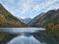 Jiuzhaigou, Góry, Jezioro, Chiny