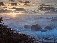 Kamienie, Morze, Fale, Fotograf