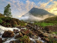 Kamienie, Potok , Góry, Mostek
