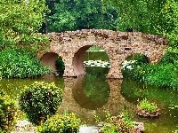 Kamienny, Park, Rzeka, Most