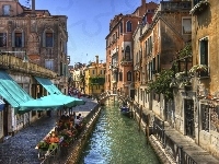 Kanał, Włochy, Wenecja, Kamienice