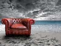 Kanapa, Morze, Grafika, Fantasy, Sofa
