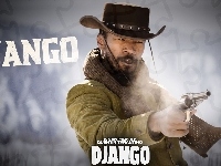 Pistolet, Kapelusz, Django Unchained, Jamie Foxx, Western