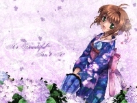 kimono, Cardcaptor Sakura, kobieta, tekst