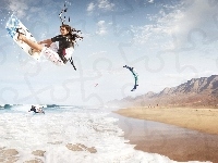 Latawiec, Kitesurferzy, Deska