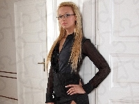 Blondynka, Kobieta, Okulary