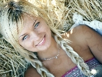 Blondynka, Kobieta, Warkocze