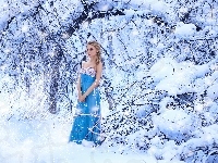 Blondynka, Kobieta, Zima