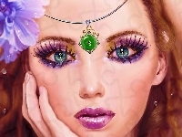 Diadem, Kobieta, Makijaż