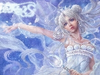 Diadem, Kobieta, Woal