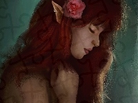 Elf, Kobieta, Portret