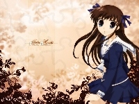 kobieta, kwiaty, mundurek, Fruits Basket