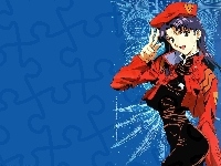 kobieta, beret, Neon Genesis Evangelion