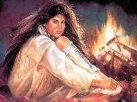 Indianka, Kobieta, Ognisko