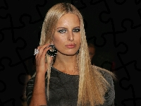 Makijaż, Karolina Kurkova, Kobieta, Modelka, Biżuteria, Blondynka