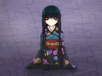 kobieta, Jigoku Shoujo, kimono