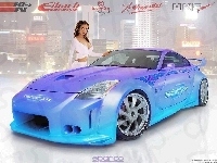 Kobieta, Nissan 350Z, Tuning, Sparco