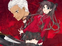 Fate Stay Night, twarz, ludzie, kobieta, facet