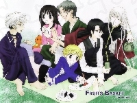 koc, Fruits Basket, ludzie, piknik