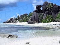 Koh, Kamienie, Tajlandia, Plaża, Niebo, Samui
