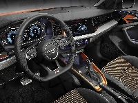 Audi A1 Citycarver, Kokpit, Wnętrze, Kierownica, Fotele