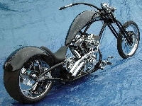 światła , kierownica, opony , Cruiser, czarny, tłumik , siedzenie , Chopper, lusterka, koła