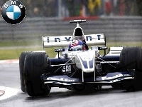 BMW Sauber, kask , spojler, opony, Formuła 1, bolid, koła