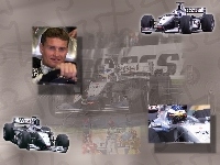 bolid, koła, West, kask , Formuła 1, opony, spojler