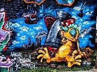 Mural, Kolorowy, Street art