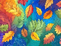 Grafika 2D, Liście, Kolorowe