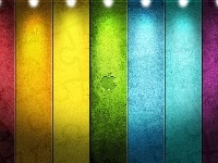 Kolorowe, Apple, Logo, Pasy