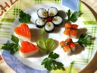 Sushi, Kolorowe, Półmisek