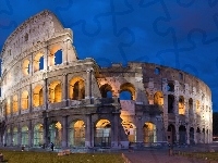 Koloseum, Rzym, Włochy, Wieczór