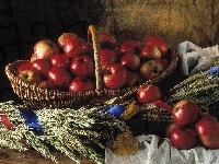 Jabłka, Koszyk, Zboże