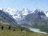 Góry, Krajobraz, Ludzie