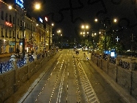 Ulica, Kraków, Noc