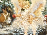 Króliczki, Dona Gelsinger, Mały, Aniołek, Jabłka