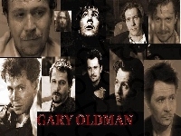 krótkie włosy, Gary Oldman, ciemne oczy