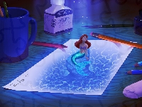 Kubek, The Little Mermaid, Mała Syrenka, Arielka, Ołówek, Kartka