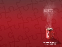 Nescafe, kubek, dym