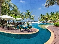Kurort, Hotel, Basen, Malediwy