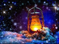 Lampion, Szyszki, Świąteczna, Dekoracja, Lampa