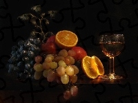 Lampka, Winogrona, Pomarańcze, Wina