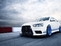 Evo X, Mitsubishi, Lancer, Niebieskie felgi