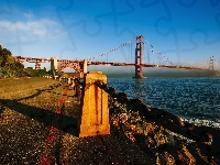Most Golden Gate, Poranek, San Francisco, Droga, Łańcuch
