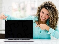 Laptop, Kobieta, Biznesu, Firma