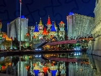 Las Vegas, Miasto, Nocą, USA